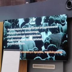 Udział w konferencji „Edukacja obywatelska w praktyce”, zorganizowanej przez Wojewodę Świętokrzyskiego, Świętokrzyskiego Kuratora Oświaty oraz Świętokrzyski Urząd Wojewódzki.